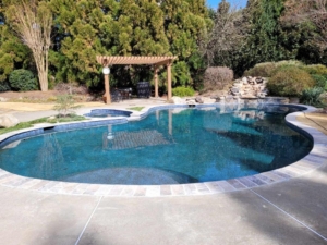 Completed pool and hot tub renovation