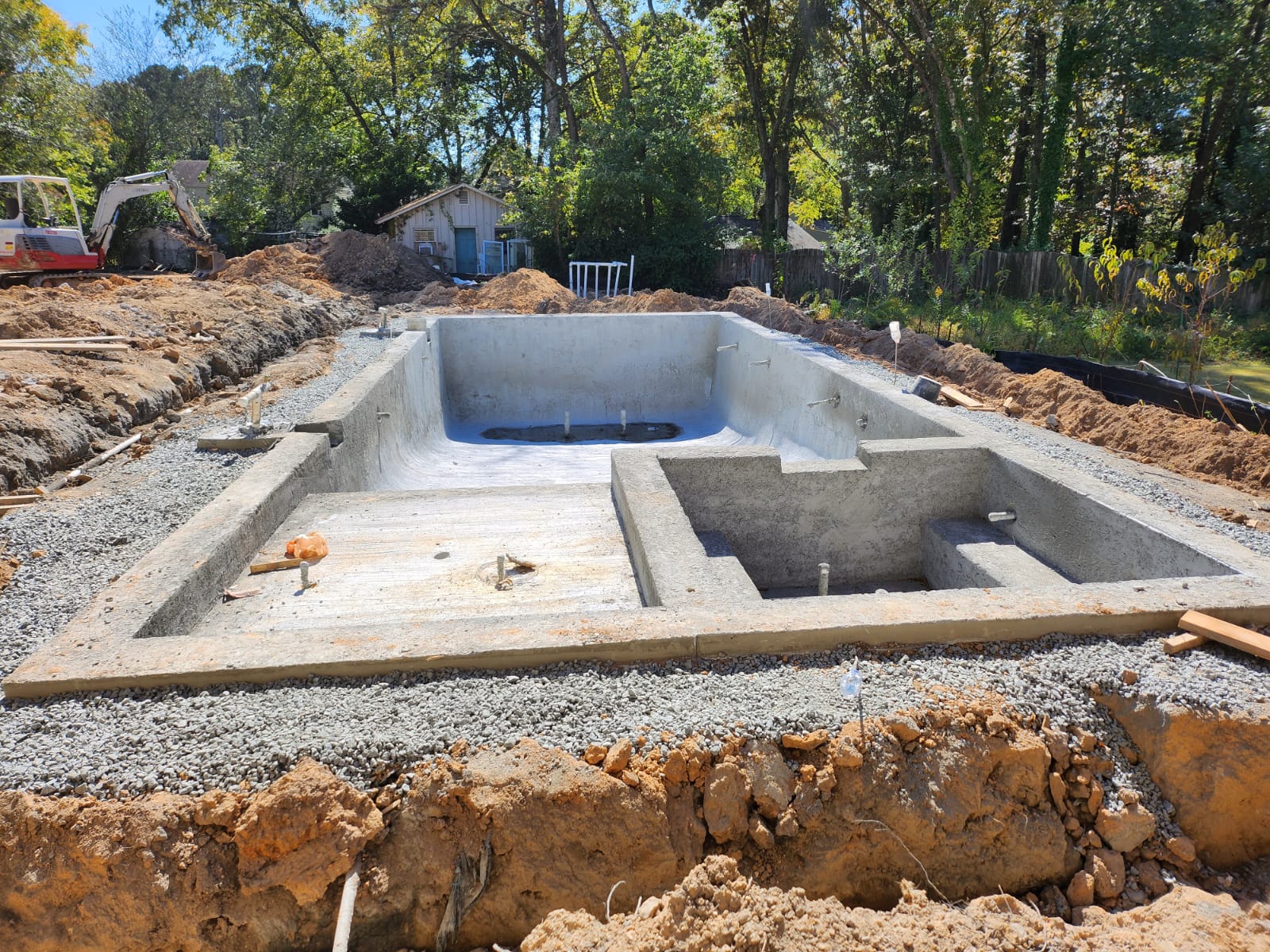 New pool construction during.